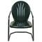 Dark Forest Green Retro Metal Outdoor Tulip Chair